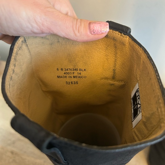 Frye Celia x Stitch Tall Riding Boots Womens Size 6B Black Leather Pull on - Picture 13 of 16